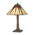 13.75" Antique Bronze Cooper Hand Crafted Glass Accent Lamp - IMAGE 1