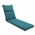 Reversible Outdoor Patio Chaise Lounge Cushion - 72.5" - Turquoise - IMAGE 1