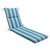 Striped Outdoor Patio Chaise Lounge Cushion - 44" - Sky Blue and White - IMAGE 1