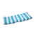 44" Turquoise Blue and White Cabana Striped Tufted Loveseat Cushion - IMAGE 1