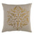 22" Gray and Gold Contemporary Square Throw Pillow - Down Filler - IMAGE 1