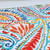 Tufted Paisley Outdoor Patio Seat Cushions - 19" - Blue and Red - Set of 2 - IMAGE 3