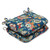 Set of 2 Blue Garden Oasis Outdoor Patio Seat Cushions - IMAGE 1