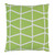 22" Trapezium Delight Absinthe Green and Albino White Geometric Woven Decorative Throw Pillow - Down Filler - IMAGE 1