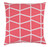 22" Trapezium Delight Coral Pink and Albino White Geometric Woven Decorative Throw Pillow - Polyester Filled - IMAGE 1