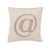 22" Beige and Brown Contemporary Square Throw Pillow - Down Filler - IMAGE 1
