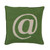 20" Green and Gray Trending Contemporary Square Throw Pillow - IMAGE 1