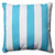25" Blue and White Striped Outdoor Corded Square Floor Pillow - IMAGE 1
