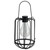 6.75" Black Cylindrical Solar Powered LED Outdoor Patio Metal Lantern - IMAGE 1