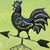 46.5" Black Rooster Solar Powered LED Outdoor Metal Lantern with Weathervane - IMAGE 2