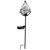 25.5" Black Diamond Solar Powered LED Outdoor Patio Metal Lantern with Garden Stake - IMAGE 1