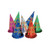 50 Multi-Colored Glittered Happy New Year Party Hats with Metallic Fringe Trim 9.5" - IMAGE 1