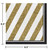 Pack of 192 Gold and White Striped Disposable Party Luncheon Napkins 6.5" - IMAGE 2