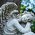 19" Gray Resting Angel Religious Outdoor Garden Statue - IMAGE 3