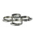 2.75" Stainless Steel Adjustable Swimming Pool Hose Clamps - Set of 4 - IMAGE 1