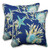 Set of 2 Blue and Green Tropical Island Style Outdoor Corded Throw Pillows 18.5" - IMAGE 1