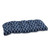 19" x 44" Moroccan Gate Navy Blue and White Outdoor Patio Tufted Wicker Loveseat Cushion - IMAGE 1