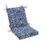 36.5" Damask Marine Blue Square Outdoor Patio Chair Cushion - IMAGE 1