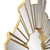 25" Shiny Gold Sunburst Wave Glass Round Wall Mirror - IMAGE 5