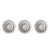 Set of 3 Round Gray Cascading Angular Orbs Mirrors 10" - IMAGE 1