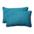 Set of 2 Blue Caribbean Outdoor Patio Rectangular Throw Pillow 18.5" - IMAGE 1