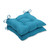 Set of 2 Blue Caribbean Wrought Iron Tufted Outdoor Patio Seat Cushions 19" - IMAGE 1