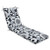 72.5" Imperial Black and Gray Floral Outdoor Patio Chaise Lounge Cushion - IMAGE 1