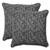 Set of 2 Black and White Herringbone Fade Resistant Outdoor Throw Pillows 18.5” - IMAGE 1