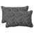 Geometric Corded Rectangular Throw Pillows - 18.5” - Black and White - Set of 2 - IMAGE 1