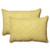 Set of 2 Yellow and White Outdoor Corded Throw Pillows 24.5” - IMAGE 1