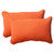 Set of 2 Orange Outdoor Patio Rectangular Corded Throw Pillows 18.5" - IMAGE 1