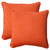 Set of 2 Orange Outdoor Patio Square Corded Throw Pillows 18.5" - IMAGE 1