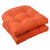 Set of 2 Orange Outdoor Patio Tufted Wicker Seat Cushions 19" - IMAGE 1