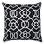 25” Graceful Black and White Lattice Outdoor Corded Throw Pillows - IMAGE 1