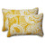 Set of 2 Yellow and White Paisley Swirl Outdoor Corded Throw Pillows 18.5" - IMAGE 1