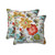 Floral Square Throw Pillows - 18.5” - Blue and Coral Red - Set of 2 - IMAGE 1