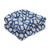 Set of 2 Imperial Blue and White Grecian Trellis Outdoor Wicker Chair Cushions 19" - IMAGE 1