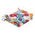 Floral Outdoor Patio Squared Seat Cushions - 18.5" - Blue and White - Set of 2 - IMAGE 1