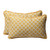 Geometric Patio Rectangular Throw Pillows - 18.5" - Yellow and White - Set of 2 - IMAGE 1