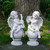 14.75" Set of 2 Cherub Angels with Instruments Sitting on Finials Outdoor Garden Statues - IMAGE 2