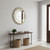 25.5" Matte Gold and Clear Sunburst Round Mirror Wall Decor - IMAGE 3