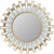 25.5" Matte Gold and Clear Sunburst Round Mirror Wall Decor - IMAGE 1