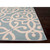 2' x 3.6' Blue and Gray Transitional Scrolled Rectangular Outdoor Area Throw Rug - IMAGE 2