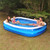 6.5' Blue and White Inflatable Rectangular Swimming Pool - IMAGE 2