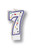 Polka Dot Numeral 7 Birthday Party Candles - 3" - White and Purple - Pack of 6 - IMAGE 1