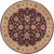 8' Green and Brown Contemporary Hand Tufted Floral Round Wool Area Throw Rug - IMAGE 1