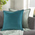 18" Calma Semplicita Teal Blue Decorative Square Throw Pillow - IMAGE 2