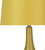 25.5" Contemporary Glass Table Lamp with Yellow Satin Modified Bell Shade - IMAGE 5