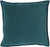 20" Calma Semplicita Teal Blue Decorative Square Throw Pillow - Down Filler - IMAGE 1