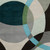 4' Blue and Gray Contemporary Round Wool Area Throw Rug - IMAGE 3